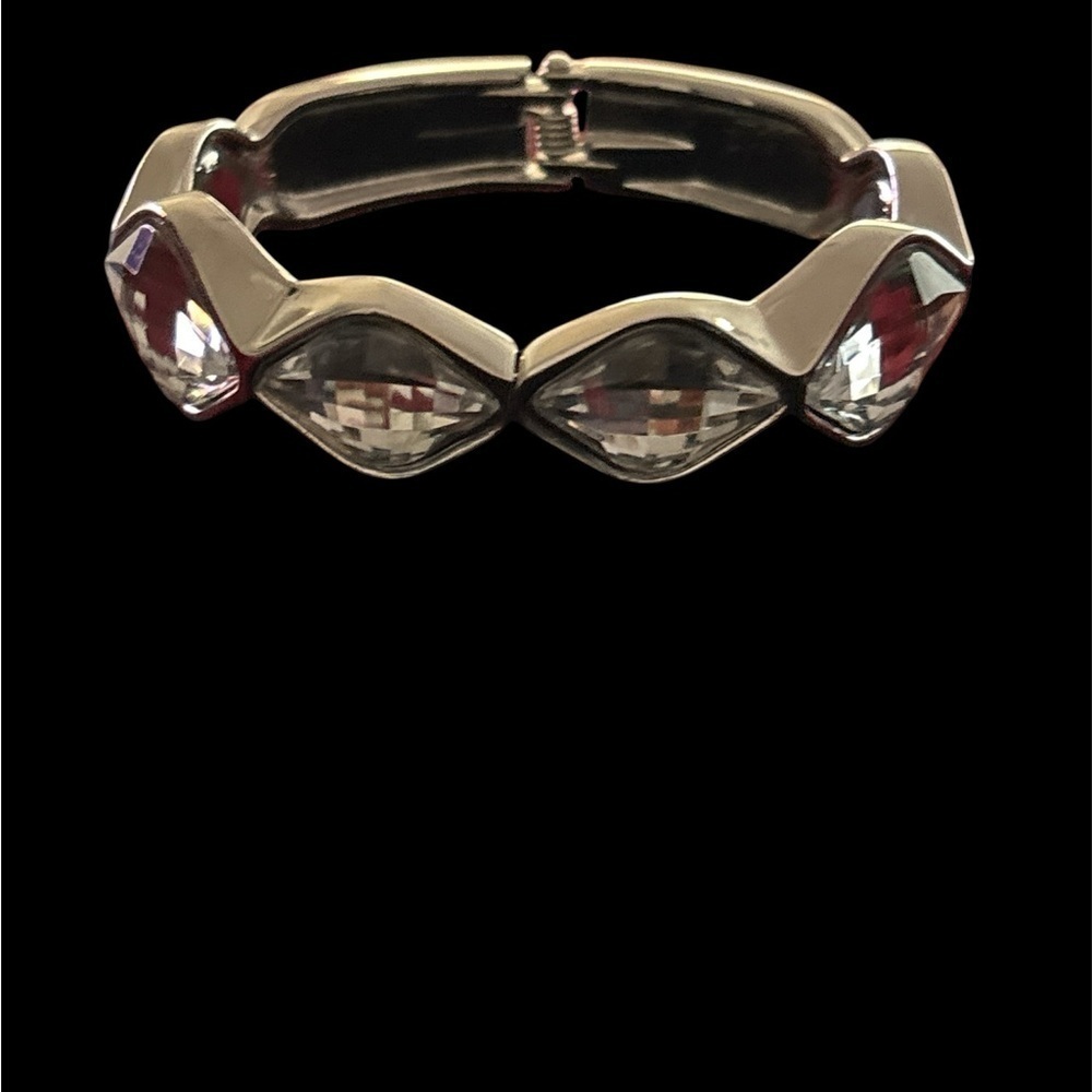 Vintage Silver and Clear Gem Bracelet